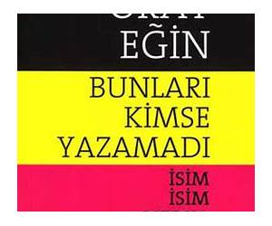 Bunları Kimse Yazamadı
