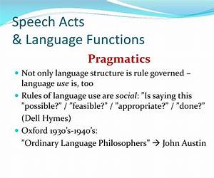 Pragmatics of Speech Actions Pragmatics of Speech Actions