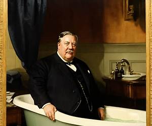 President Taft Is Stuck in the Bath